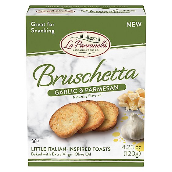 slide 1 of 1, La Panzanella Bruschetta Garlic Parmesan Bread Carton - 4.23 Oz, 4.23 oz