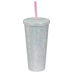 Neat Basics 22 Oz Rhinstone Tumbler Silver - Each