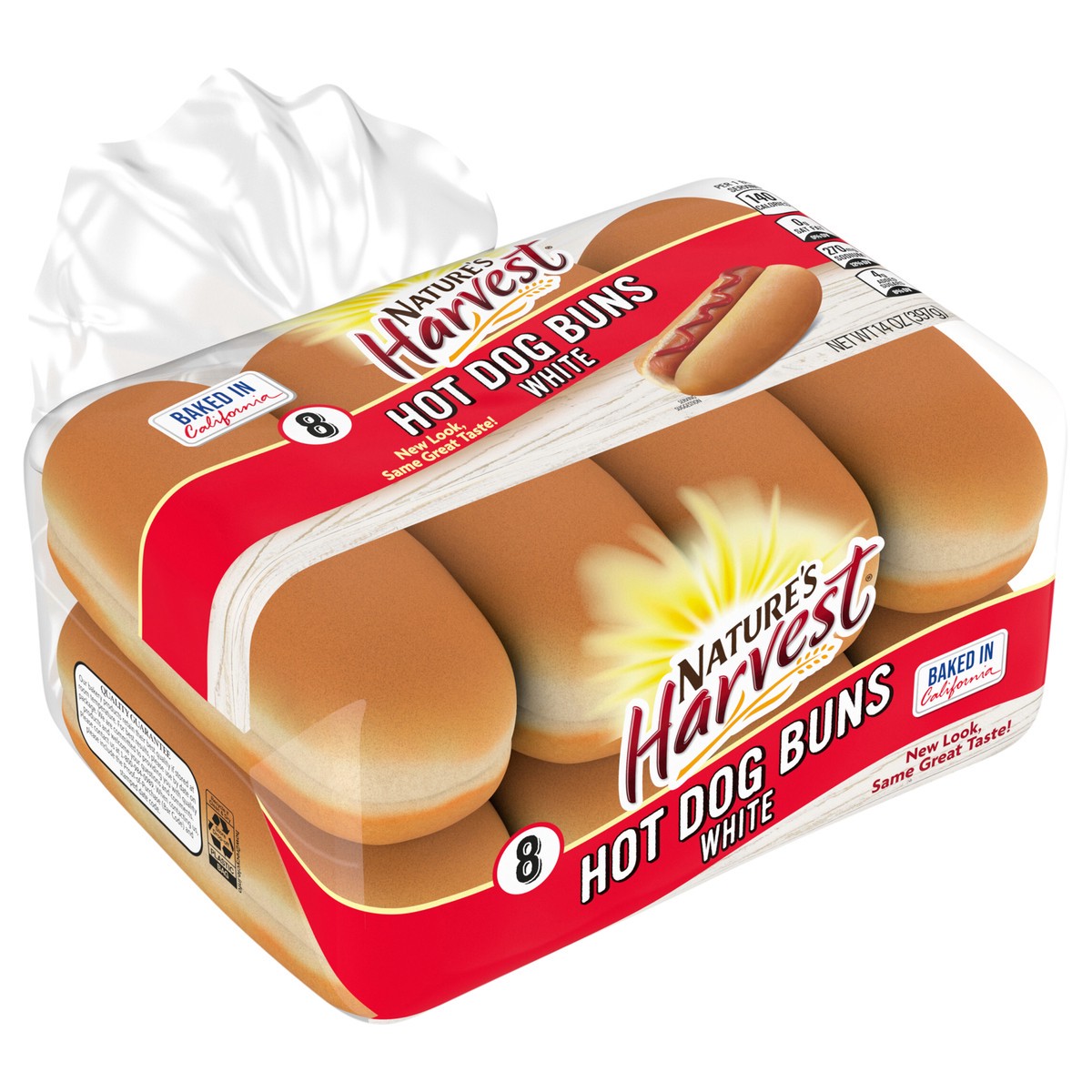 slide 3 of 13, Natures Harvest White Hot Dog Buns 8 Count - 14 Oz, 14 oz