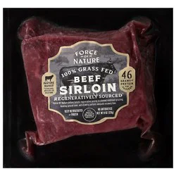 Force Of Nature Fon Beef Sirloin Steak Grass Fed 8 Oz - 8 Oz