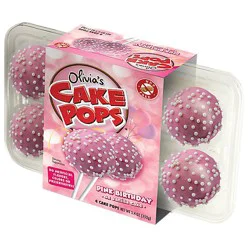 Olivia's Birthday Cake Pops 4 Count - 5.36 Oz