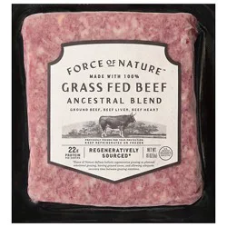 Force Of Nature Ground Beef Ancestral Blend Grass Fed 16 Oz - 16 Oz