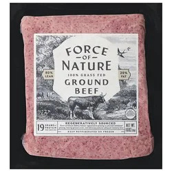 Force Of Nature 80percent Lean Ground Beef Grass Fed 16 Oz - 16 Oz
