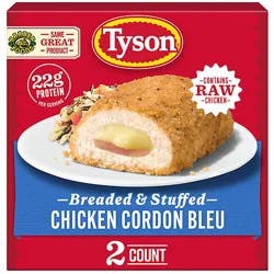 Tyson Stuffed Chicken Cordon Bleu Frozen 10 Oz - 10 Oz