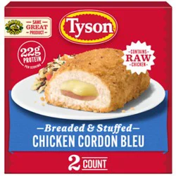 Tyson Stuffed Chicken Cordon Bleu Frozen 10 Oz - 10 Oz