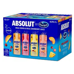Absolut Vodka Ocean Spray Cocktail Variety 12-355 Ml - 12-355ml