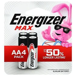 Energizer Max Alkaline Aa Batteries 4 Pack - Ea