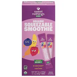 Sweet Nothings Squeezable Smoothie Banana Berry 6ct - 6 Ct