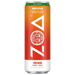Zoa Mango Splash Zero Sugar 12fz - 12 Fz