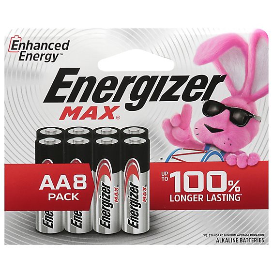 slide 1 of 1, Enr Max Battery Aa Battery 8ct - 8 Ct, 8 ct