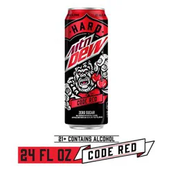 Hard Mtn Dew Code Red 24oz Srs In Cans - 24 Fz