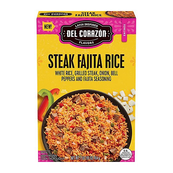 slide 1 of 1, Del Corazone Steak Fajita Rice 16 Oz - 16 Oz, 16 oz