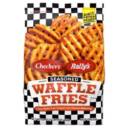 Checker's Rally's Seasoned Waffle Fries, 24 Oz - 24 Oz