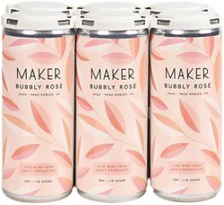 Maker Bubbly Rose 4-250 Ml Cans Wine - 4-250ml