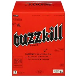 Buzzkill Non-Alcoholic Cabernet Sauvigno Wine - 4-250 Ml