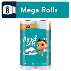 Angel Soft Toilet Paper 8 Mega Rolls - 8 Rl