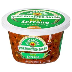La Mexicana Fire Roasted Zesty Serrano Salsa - 14 Oz