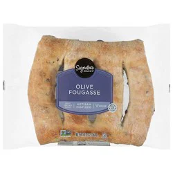 Signature Select Black Olive Fougasse Bread - 12 Oz