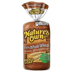 Natures Own 100% Whole Wheat Bread - 12 Oz