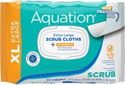 Aquation Extra Large Body Scrub Cloths 25 Ct - 13.8 Oz
