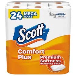 Scott Comfortplus 1-Ply Toilet Paper Mega Rolls - 24 Count