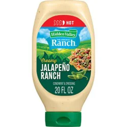 Hidden Valley Creamy Jalapeño Ranch Condiment And Dressing - 20 Fl. Oz.