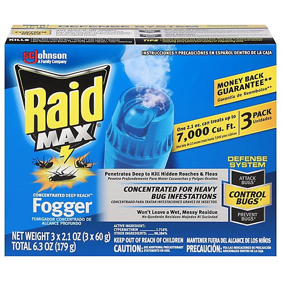slide 1 of 1, Raid Max Concentrated Deep Reach Fogger 2.1oz/6 Us - 2.1 Oz, 2.1 oz