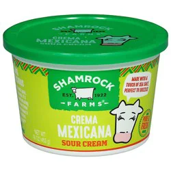 Shamrock Farms Crema Mexicana Sour Cream, 16 Oz - 16 Oz