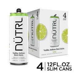 Nutrl Lime 4pk Cans - 4-12 Fz