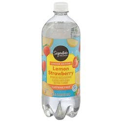 Signature Select Sparkling Water Clear Lemon Strawberry 1lt - 1 Lt