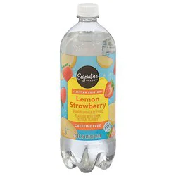 Signature Select Sparkling Water Clear Lemon Strawberry 1lt - 1 Lt