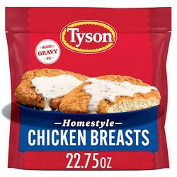 Tyson Homestyle Breaded Chicken Breasts Patties With Gravy Mix 22.75 Oz - 22.75oz