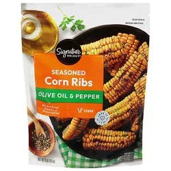 Signature Select Corn Ribs Olive Oil & Pepper Seasoned 15 Oz - 15 Oz