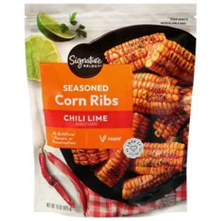 Signature Select Corn Ribs Chili Lime Seasoned 15 Oz - 15 Oz