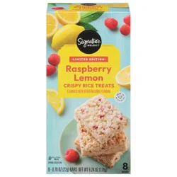 Signature Select Rice Crispy Treats Raspberry Lemon 6.24 Oz - 6.24 Oz