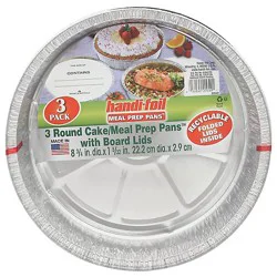 Hfc Round Meal Prep Pans W/folded Lids - Ea