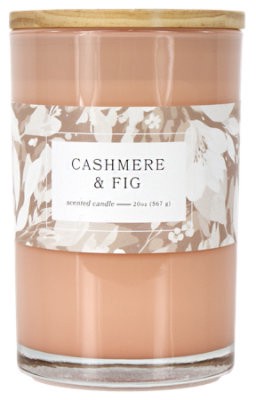 slide 1 of 1, Overjoyed Boutiqe Glass Candle Rose - 20oz, 20 oz