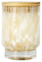 Overjoyed Boutiqe Dot Glass Candle Tan - 8 Oz