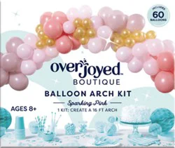 Overjoyed Boutique Sparkling Pink Balloon Arch Kit - 60 Ct