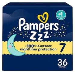 Pampers Swaddlers Overnights Diapers Size 7 41 Plus Lbs 36 Count Disposable Baby Diapers Nightt - 36 Ct