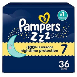 Pampers Swaddlers Overnights Diapers Size 7 41 Plus Lbs 36 Count Disposable Baby Diapers Nightt - 36 Ct
