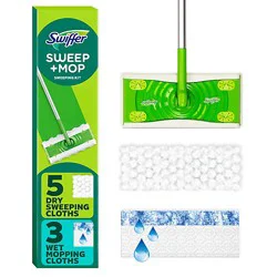 Swiffer Sweep Mop Sweeping Kit - 1 Ct, Kit Includes 5 Dry Sweeping Cloths, 3 Wet Mopping Cloths - Ea
