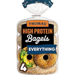 Thomas High Protein Everything Bagel 4 Count - 17.0 Oz