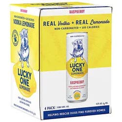 Lucky One Lemonade Raspberry 4pk - 4-355 Ml