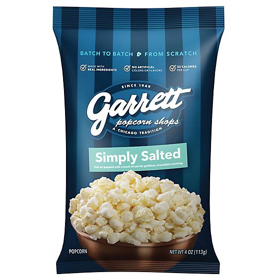 slide 1 of 1, Garrett Popcorn Simply Salted 4oz - 4 Oz, 4 oz