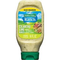 Hidden Valley Cilantro Lime Ranch Condiment And Dressing, Easy Squeeze Bottle, 16 Fluid Ounces - 16 Fz