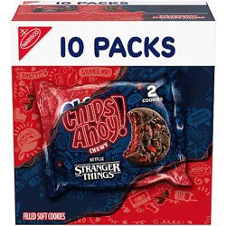 Chips Ahoy! Limited Edition Stranger Things Chewy Chocolatey Strawberry-Flavored Filled Soft Cookies - 10 Count