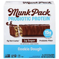 Munk Pack Protein Bar Cookie Dough 4pk - 8.04 Oz