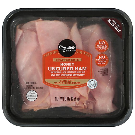 slide 1 of 1, Signature Select Honey Ham Craft Cuts Uncured 9 Oz - 9 Oz, 9 oz