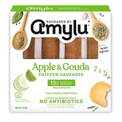 Amylu Apple & Gouda Chicken Sausages 12 Oz - 12 Oz